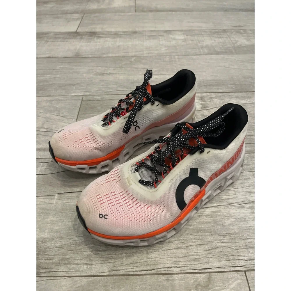 ON Running Cloudswift Women's‎ White Orange Athletic Shoes USW 10 UK 8